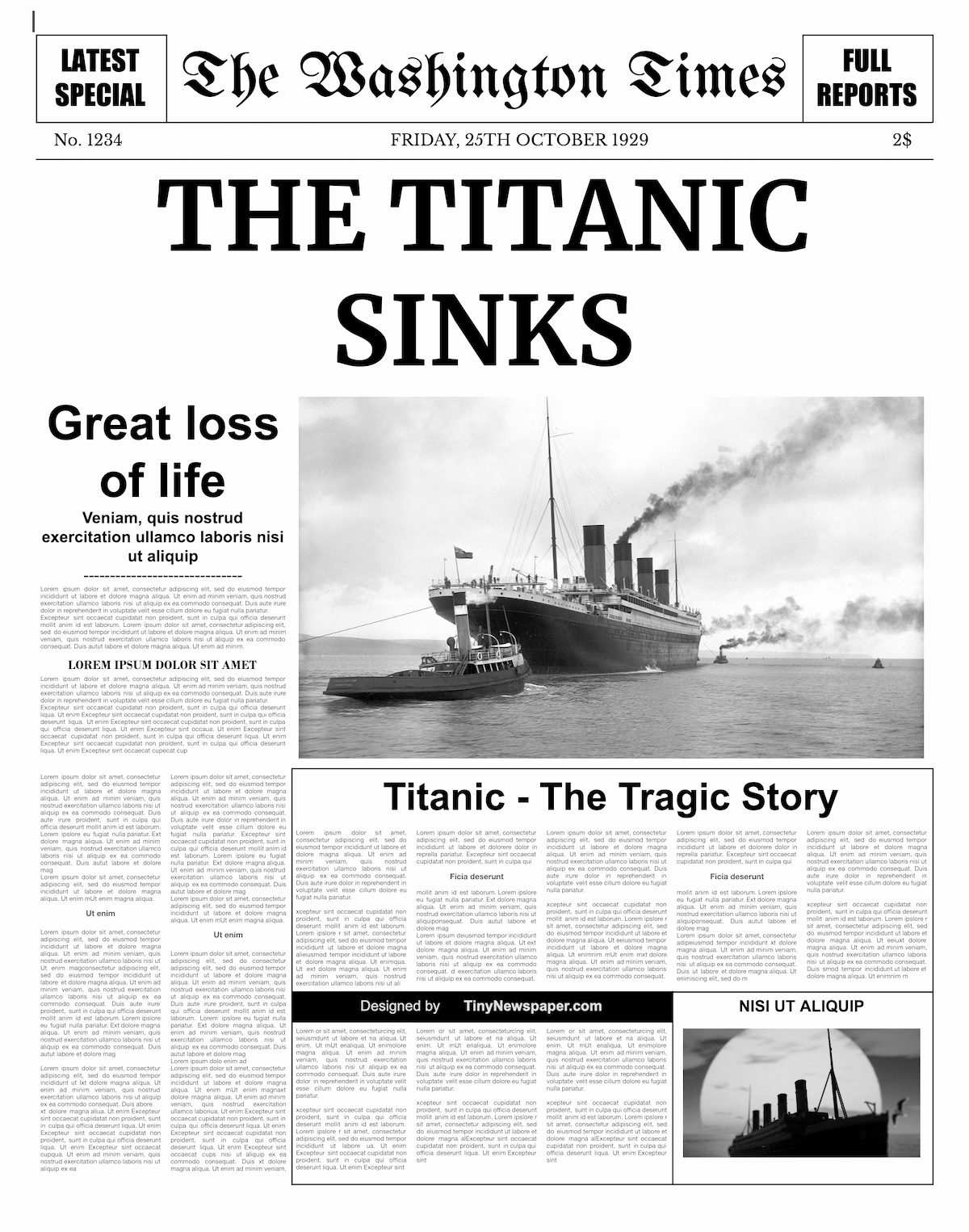 Newspaper Article Template Google Docs