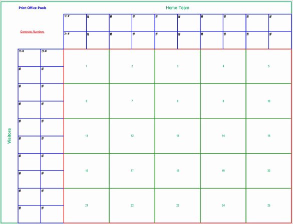 Nfl Football Pool Template Beautiful Free 6 Blank Printable Football Squares Template Download