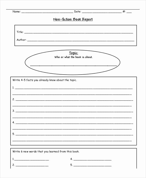 examples of book report format
