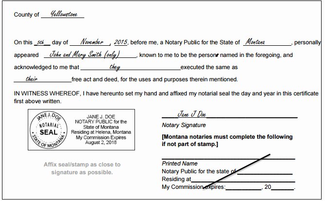 Notary Public Document Sample Inspirational Montana Notary Public Handbook