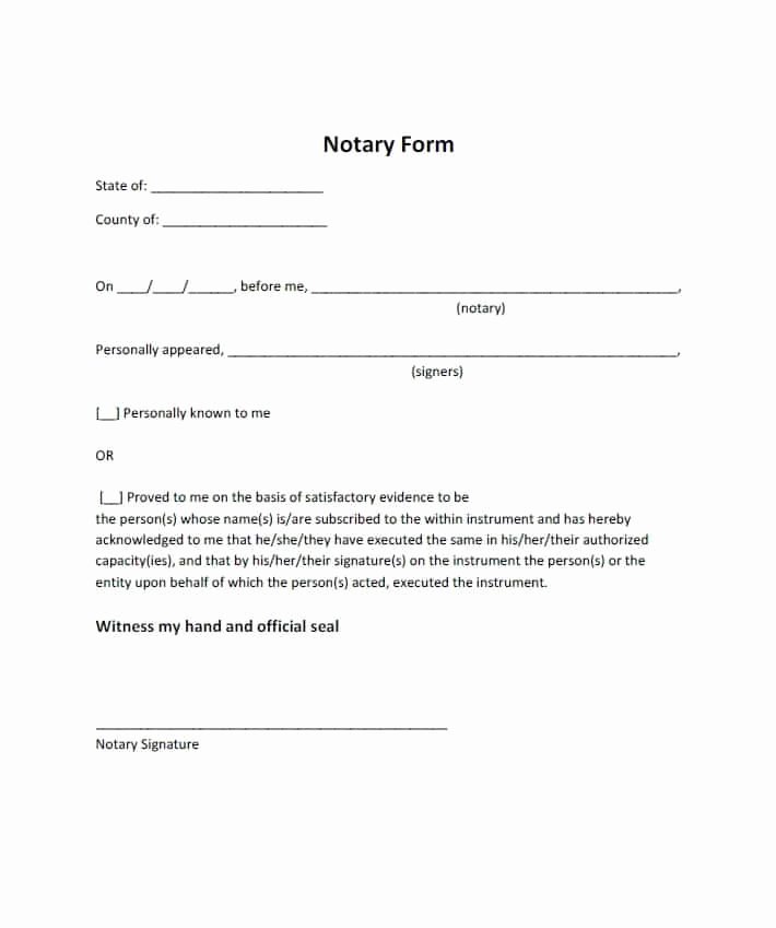 Notary Public Document Sample Luxury Free Notarized Letter Template Sample format Example
