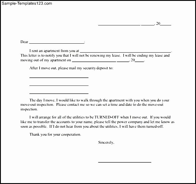 Notice Letter to Landlord Fresh Notice Lease Termination Letter From Landlord to Tenant
