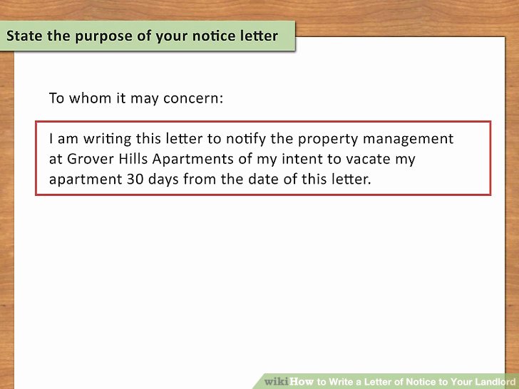 Notice Letter to Landlord Lovely How to Write A Letter Of Notice to Your Landlord 14 Steps