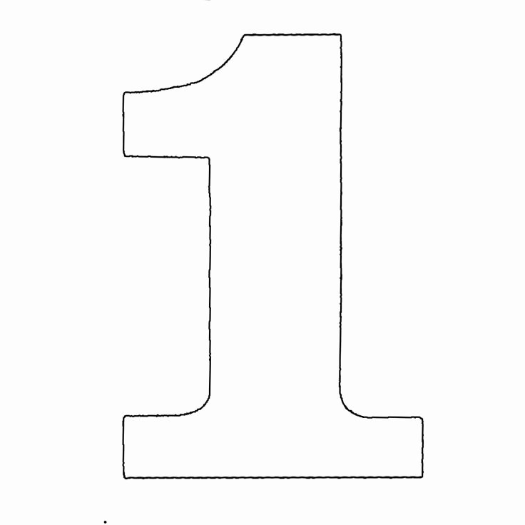 Number Templates to Print Luxury Number One Stencil to Cut Out