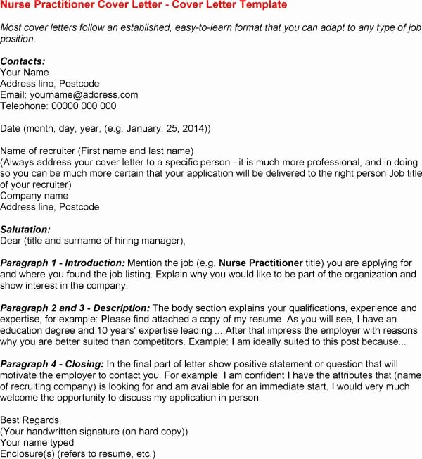 Nurse Cover Letters Examples Inspirational 12 Nurse Practitioner Cover Letter