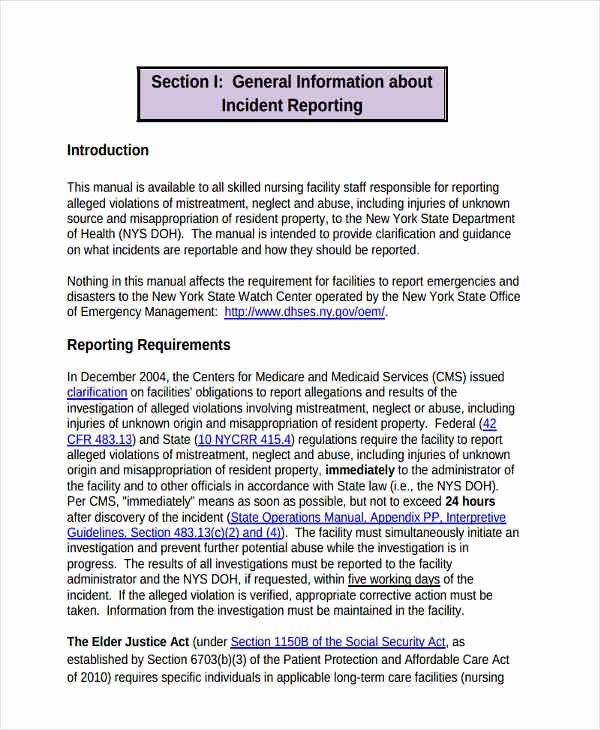 Nursing Incident Report Sample Elegant 30 Incident Report Template In Pdf