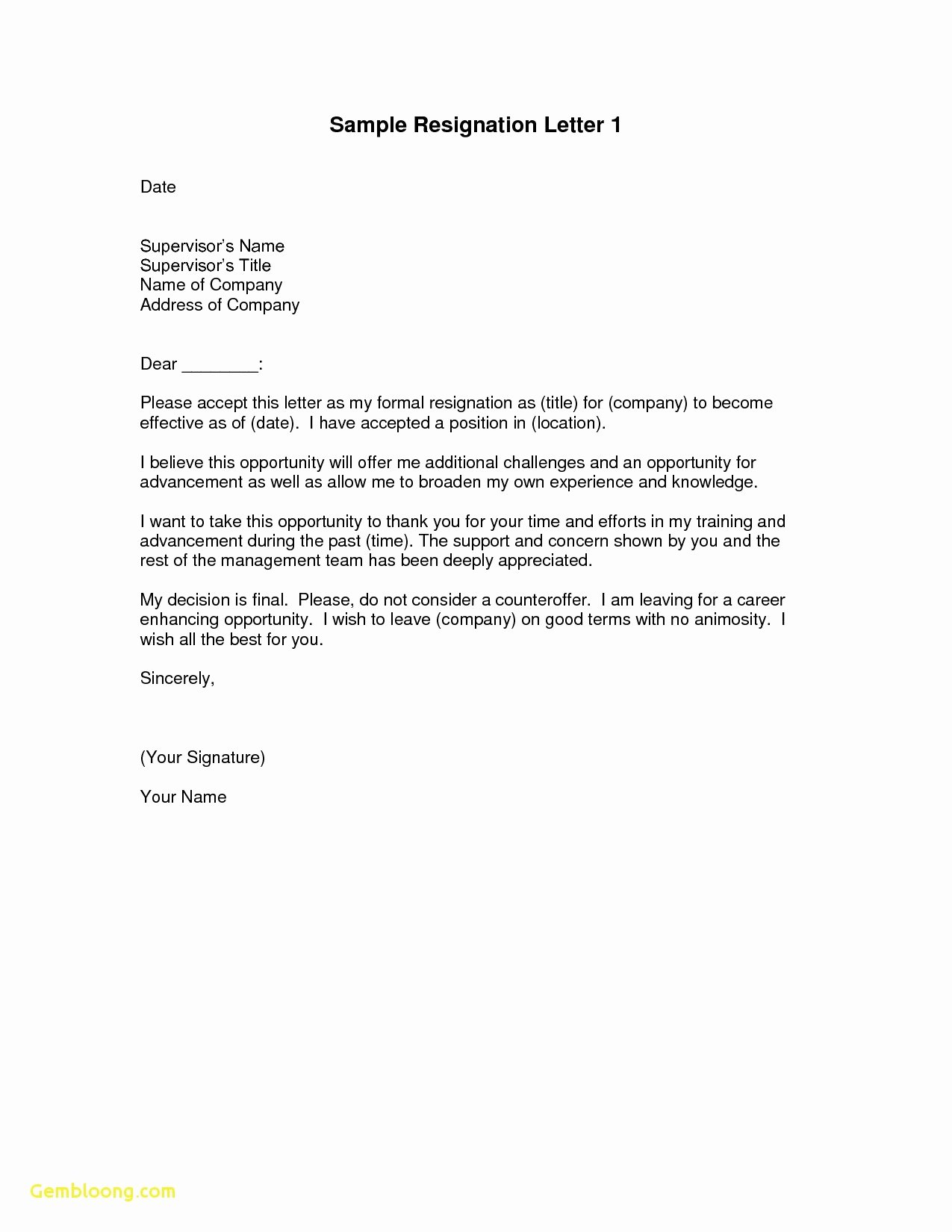 Official Letter Of Resignation Inspirational Ficial Letter Resignation Template Examples