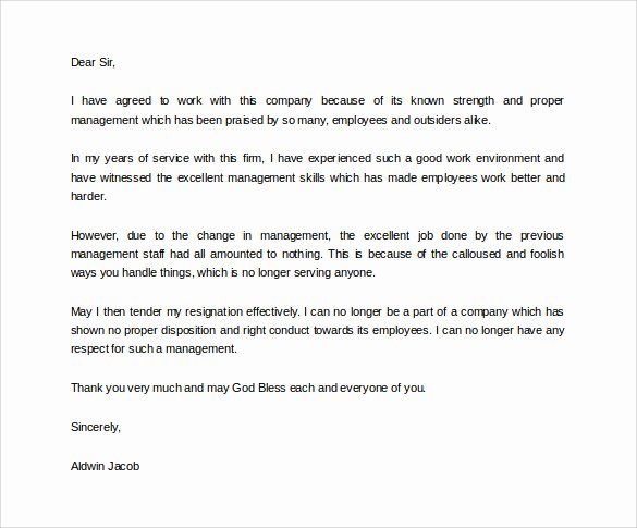 Official Letter Of Resignation Luxury Free 40 formal Resignation Letters Templates In Pdf
