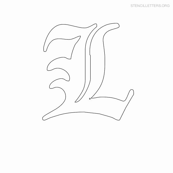 Old English Letter Stencils Awesome Stencil Letter Old English L