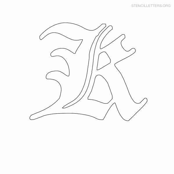 Old English Letter Stencils New Stencil Letters K Printable Free K Stencils