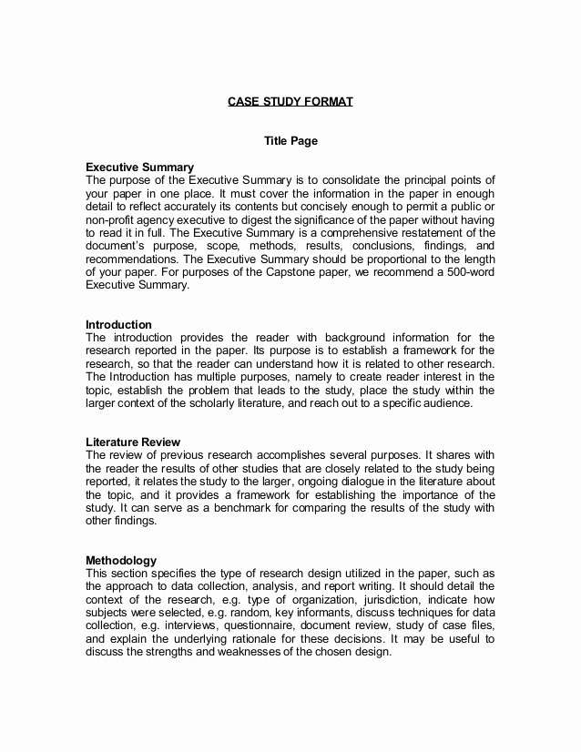 30 One Page Executive Summary Sample Example Document Template