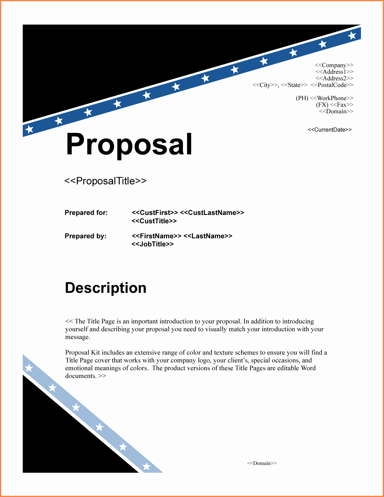 One Page Project Proposal Template Best Of 6 Project Proposal Title Page