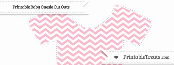 Onesie Paper Cut Out Beautiful Free Pastel Light Pink Chevron Extra Baby Esie Cut