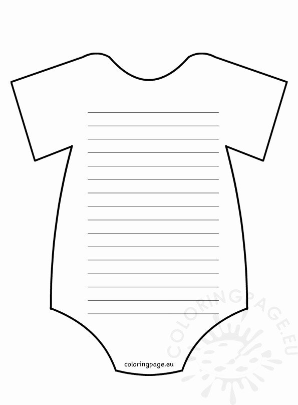 Onesie Template for Baby Shower Beautiful Baby Shower Invitations Baby Onesie Template – Coloring Page