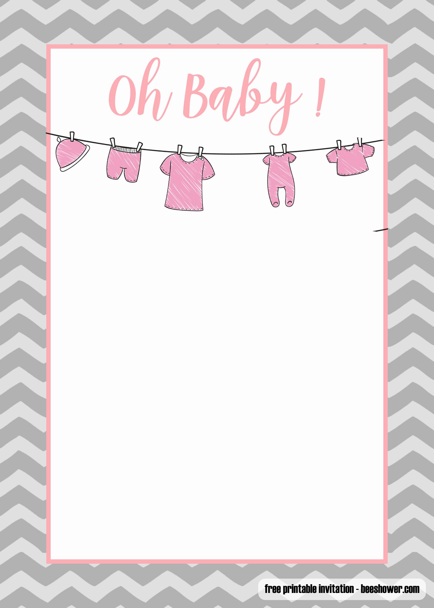 Onesie Template for Baby Shower Best Of Free Printable Esie Baby Shower Invitations Templates
