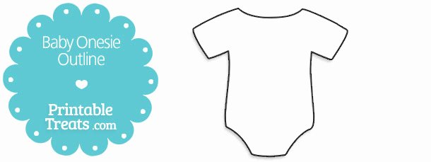 Onesies Template Printable Free Awesome Baby Esie Outline — Printable Treats