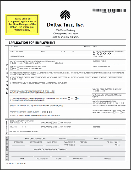 Online Printable Job Applications Luxury Dollar General Application Print Out
