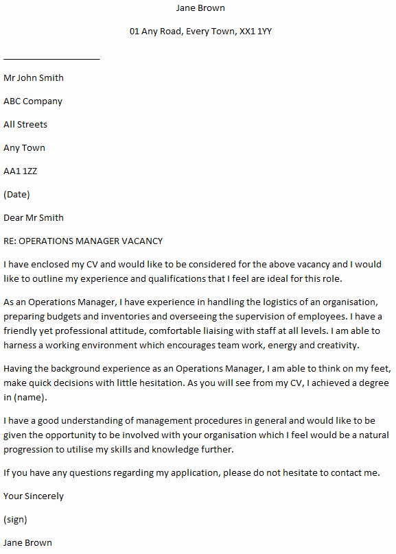 Operation Manager Cover Letter Beautiful Operations Manager Cover Letter Example Learnist