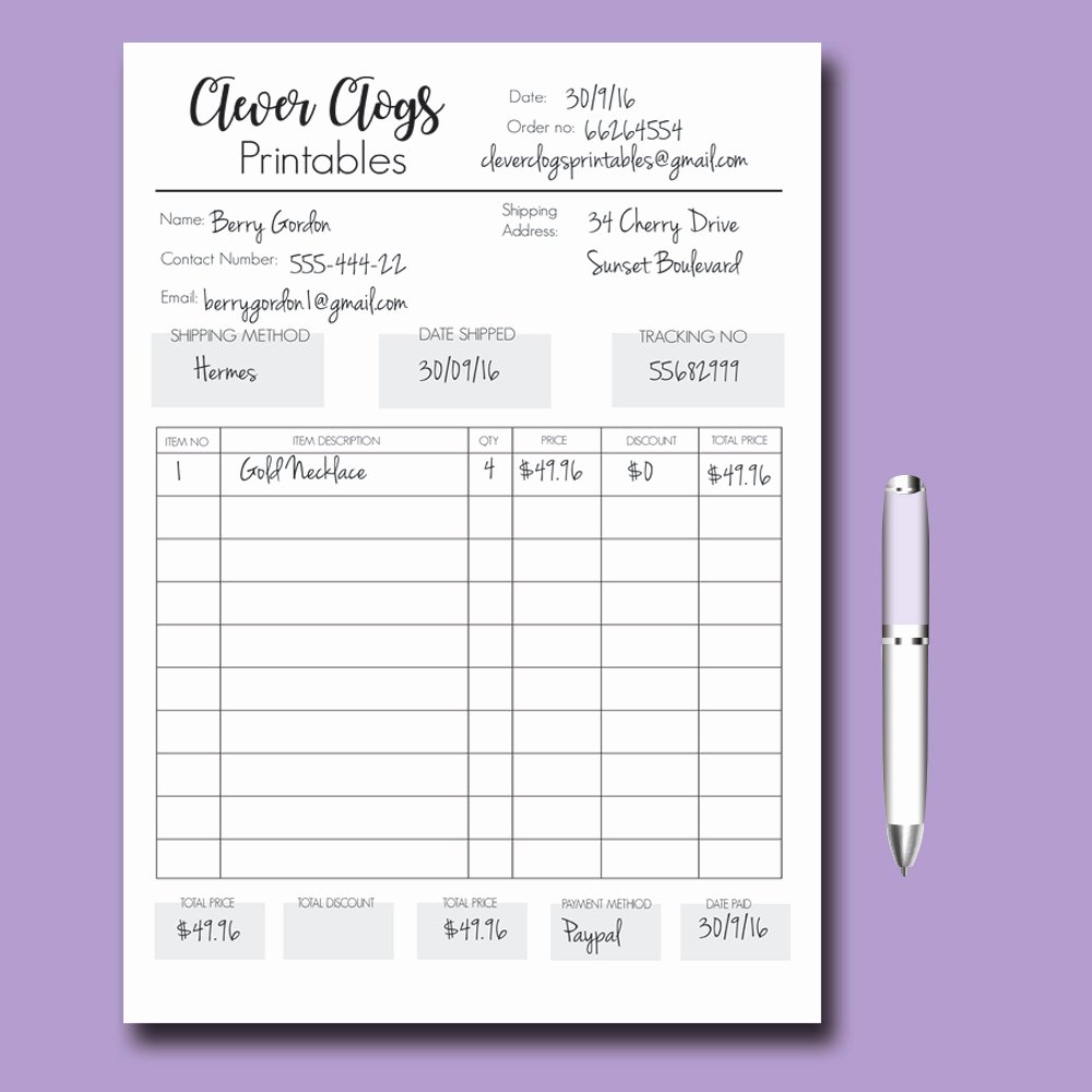 Order forms for Small Business Awesome Custom order form Business organizer Branded Staionery