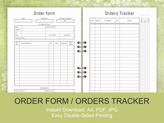 Order forms for Small Business Beautiful order form and Tracker Printable Small Business Templates