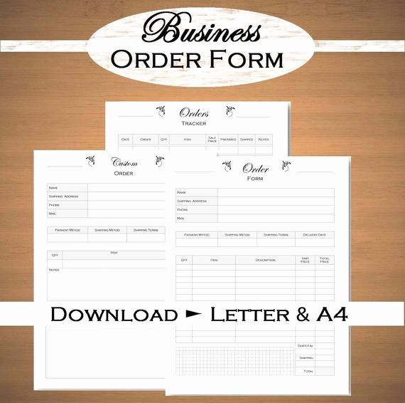 Order forms for Small Business Beautiful order form Custom order form orders Tracker Small Craft