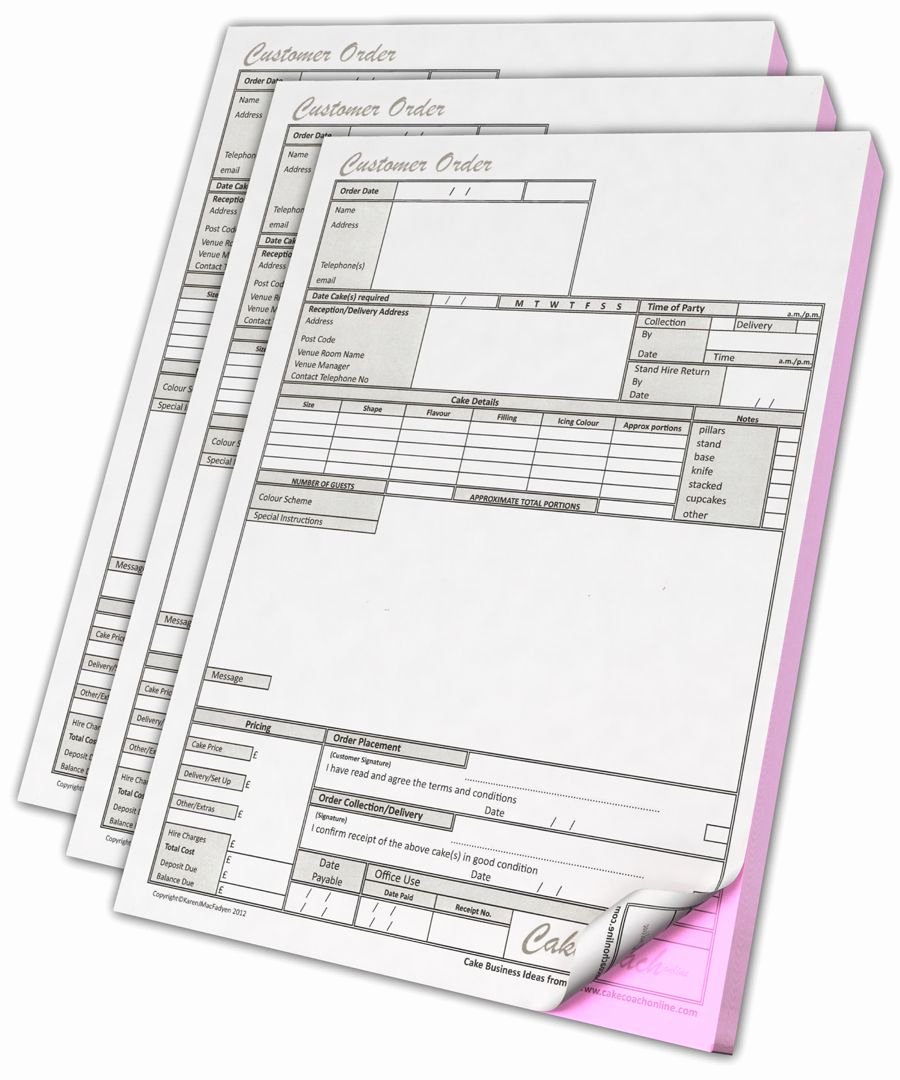 Order forms for Small Business Beautiful the Customer order forms are now Available In Packs Of