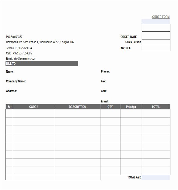 Order forms for Small Business Unique 29 order form Templates Pdf Doc Excel