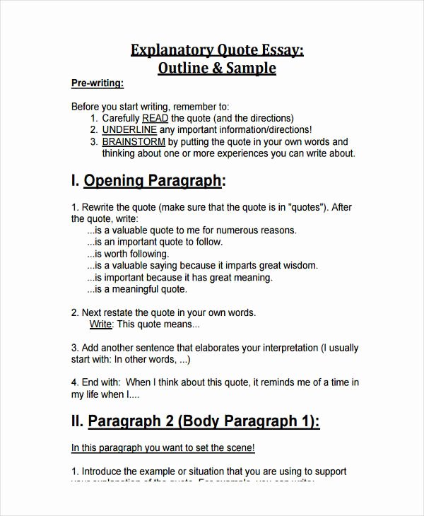 Outline format for Essay Awesome Free 32 Sample Essay Outlines In Pdf Doc