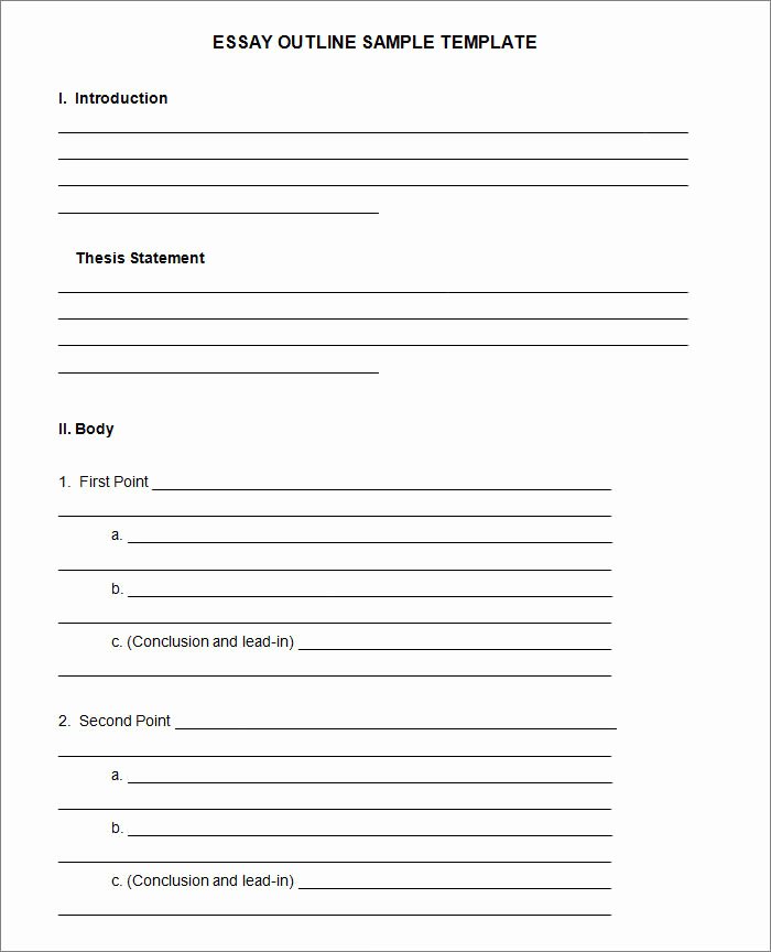 Outline Template for Essay Awesome 21 Outline Templates Pdf Doc