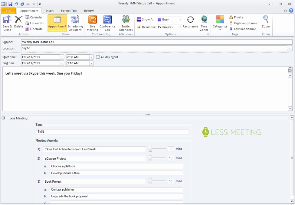 Outlook Meeting Invite Template Beautiful How to Hold Better Meetings with Less Meeting