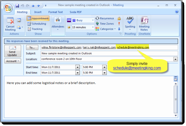 Outlook Meeting Invite Template Elegant Schedule and Invite From Outlook Google Calendar Ical