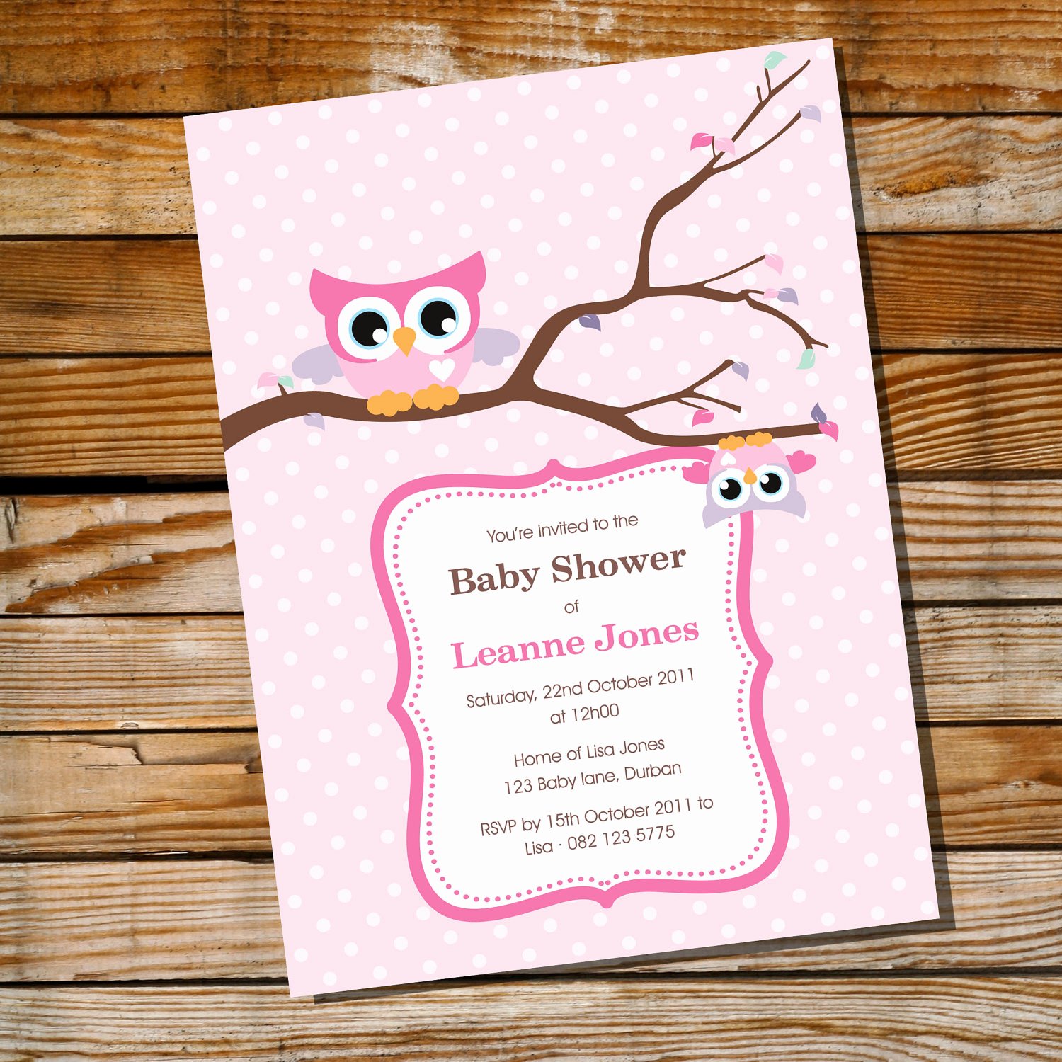 Owl Template for Baby Shower Unique Cute Baby Owl Invitation for A Girl Baby Shower Instantly