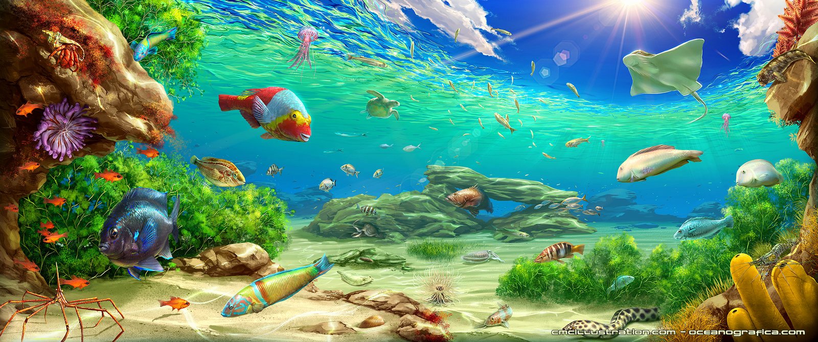 Paintings Of Fish Underwater Awesome Underwater Painting by Aioras On Deviantart