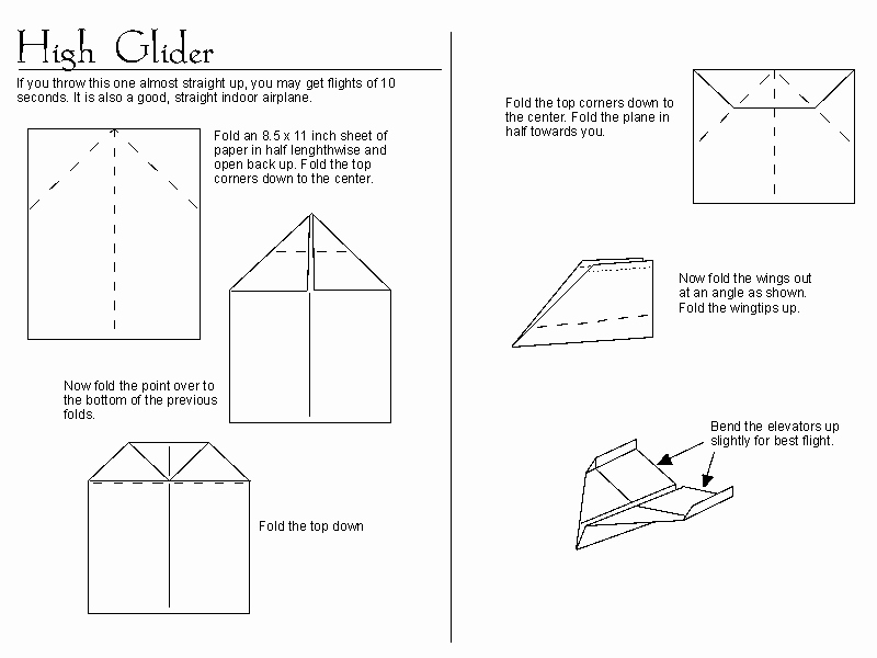 Paper Airplane Template Awesome Paper Aeroplanes Free