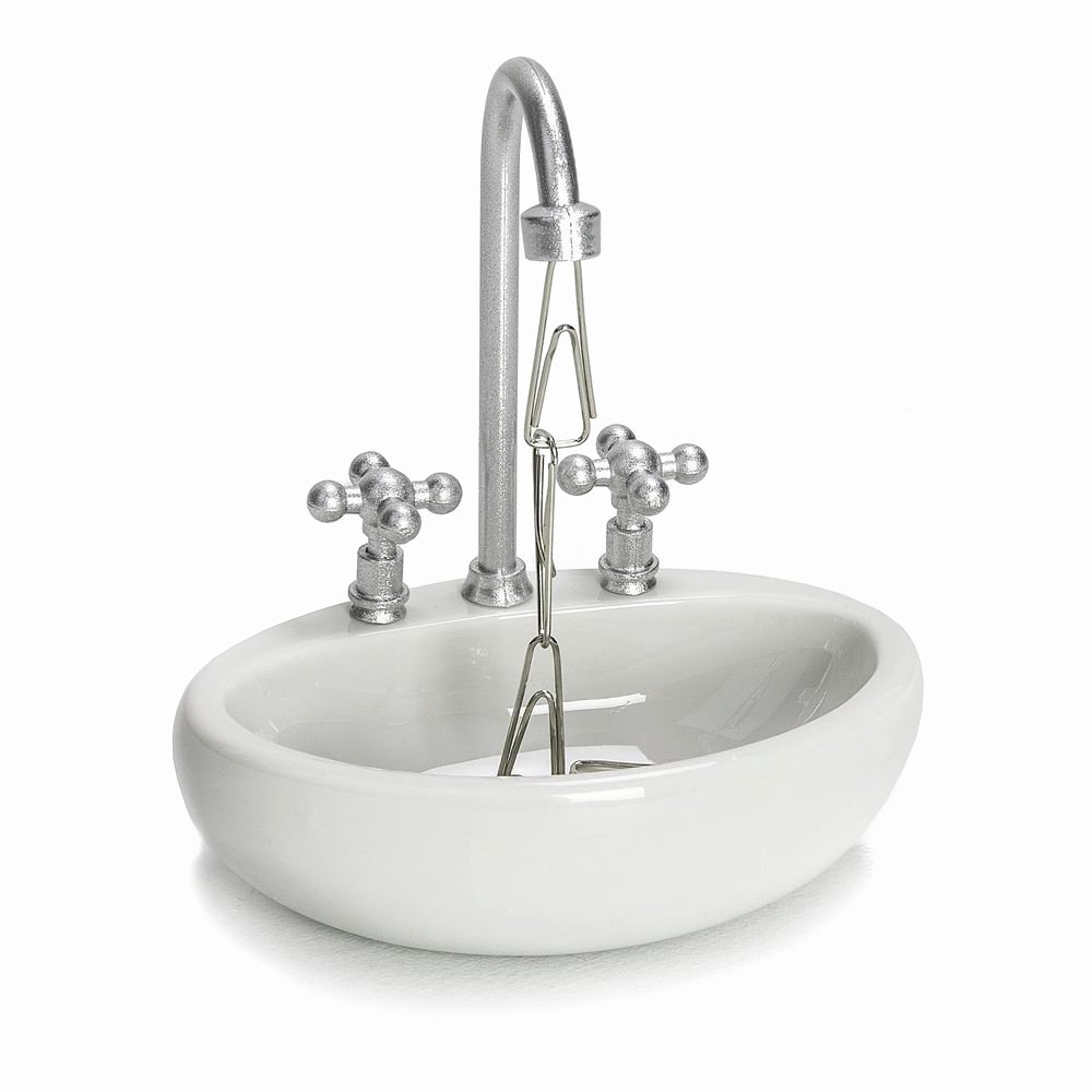 Paper Clip Holder Magnetic Luxury Wash Basin Magnetic Paper Clip Holder Mini Sink Faucet