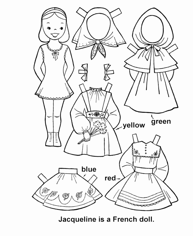 Paper Doll Cut Outs Unique Children Of the World France Paper Doll Cut Out Sheet