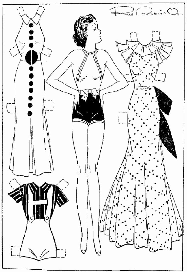 Paper Doll Cut Outs Unique Etta Kett – Final Fashions for Your Paper Doll Cut Outs