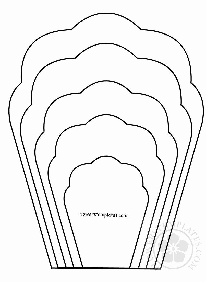 Paper Flower Templates to Print Luxury Paper Rose Petal Flower Template
