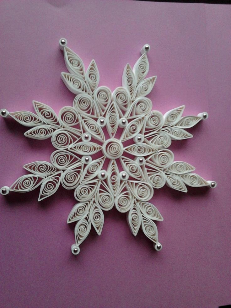 Paper Quilling Patterns Free Unique Christmas Lace Quilled Snowflake ornaments Quilling