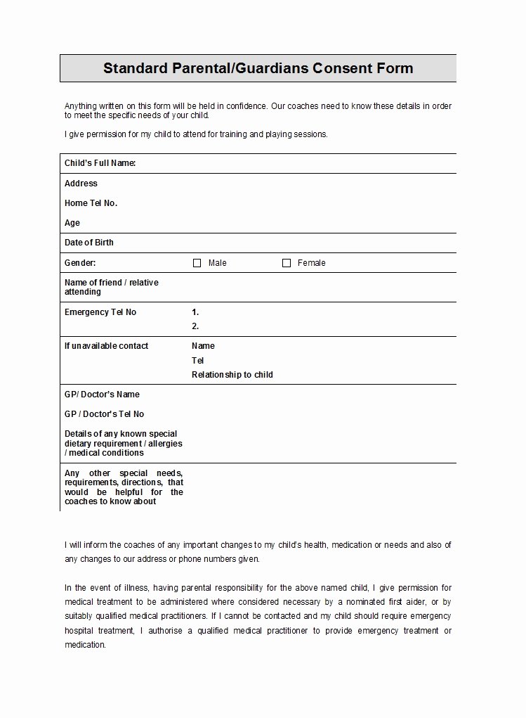 Parent Consent forms Template Lovely 50 Printable Parental Consent form &amp; Templates Template Lab