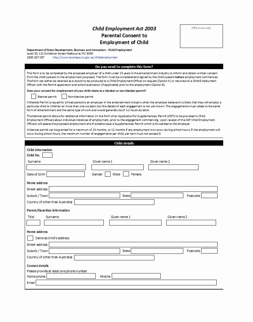 Parental Consent forms Template Unique 50 Printable Parental Consent form &amp; Templates Template Lab