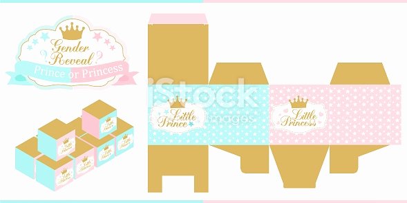 Party Favor Box Template Beautiful Royal Baby Shower Gender Reveal Party Prince Princess