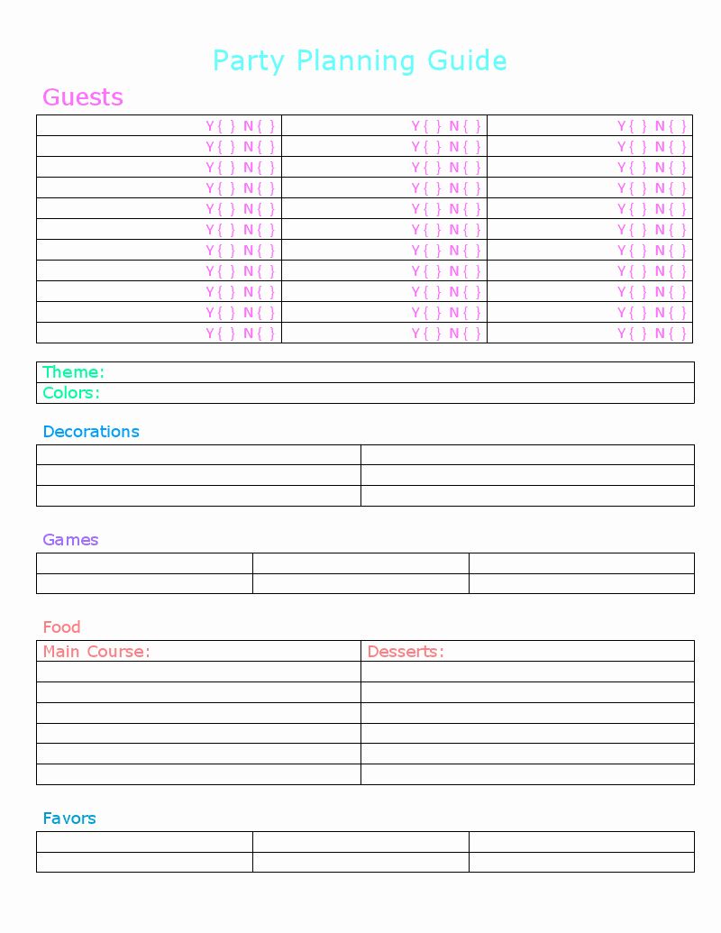 Party Planning Checklist Printable Luxury Party Planning Free Printables