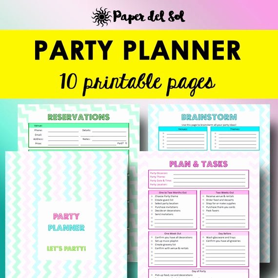 Party Planning Checklist Printable Unique Party Planning Printables event Planning Checklist Party
