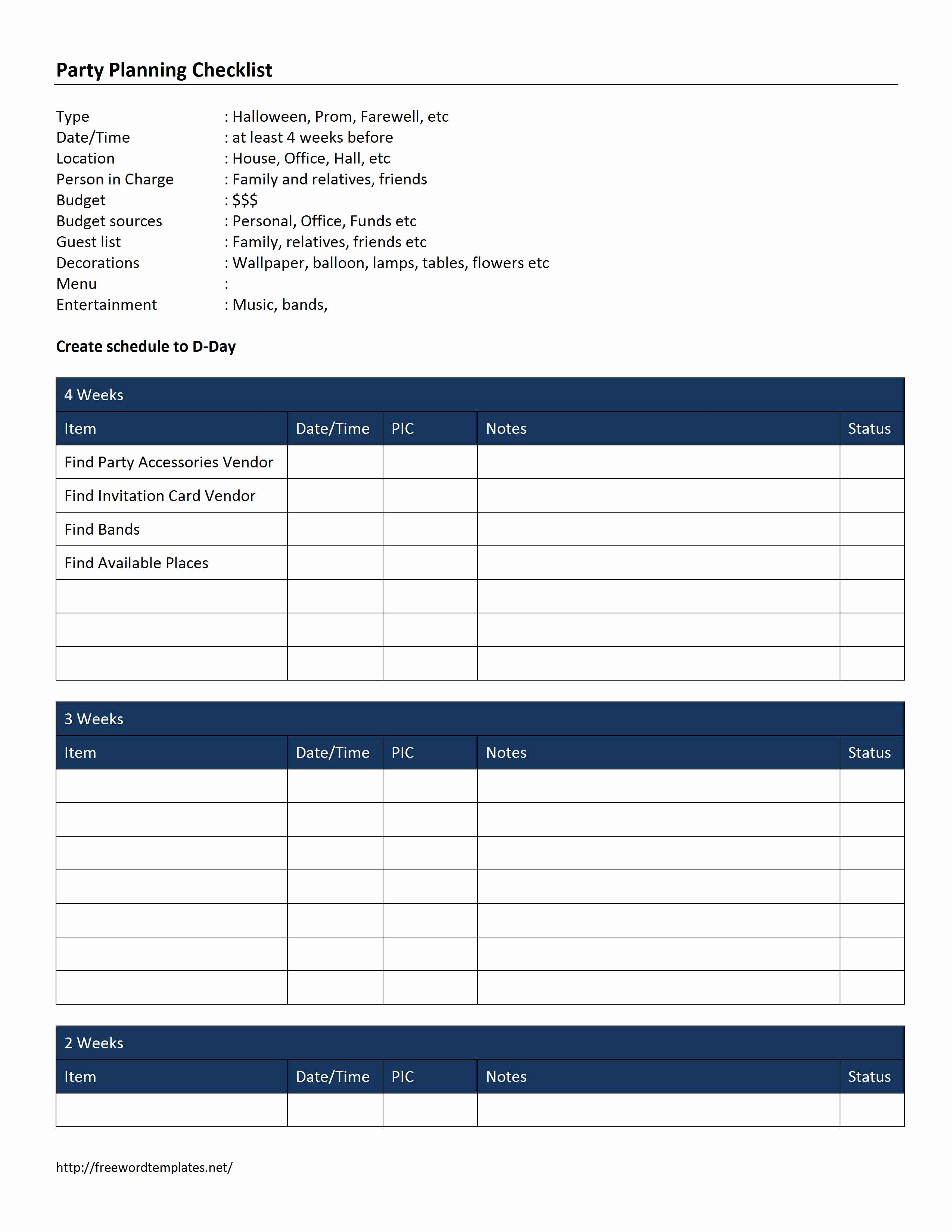 Party Planning Template Excel Luxury Checklist Word Templates Free Word Templates