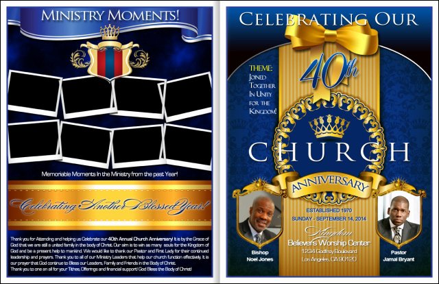 Pastoral Anniversary Program Templates Elegant Loyalty Church Anniversary Program