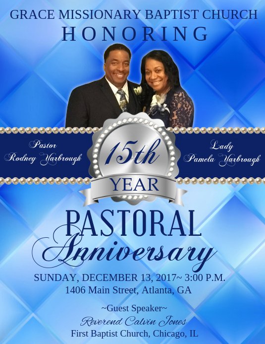 Pastoral Anniversary Program Template