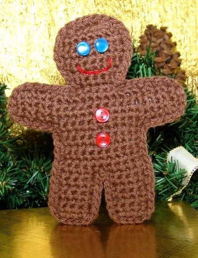 Patterns for Gingerbread Men Lovely Gingerbreadman Applique Free Crochet Pattern Free