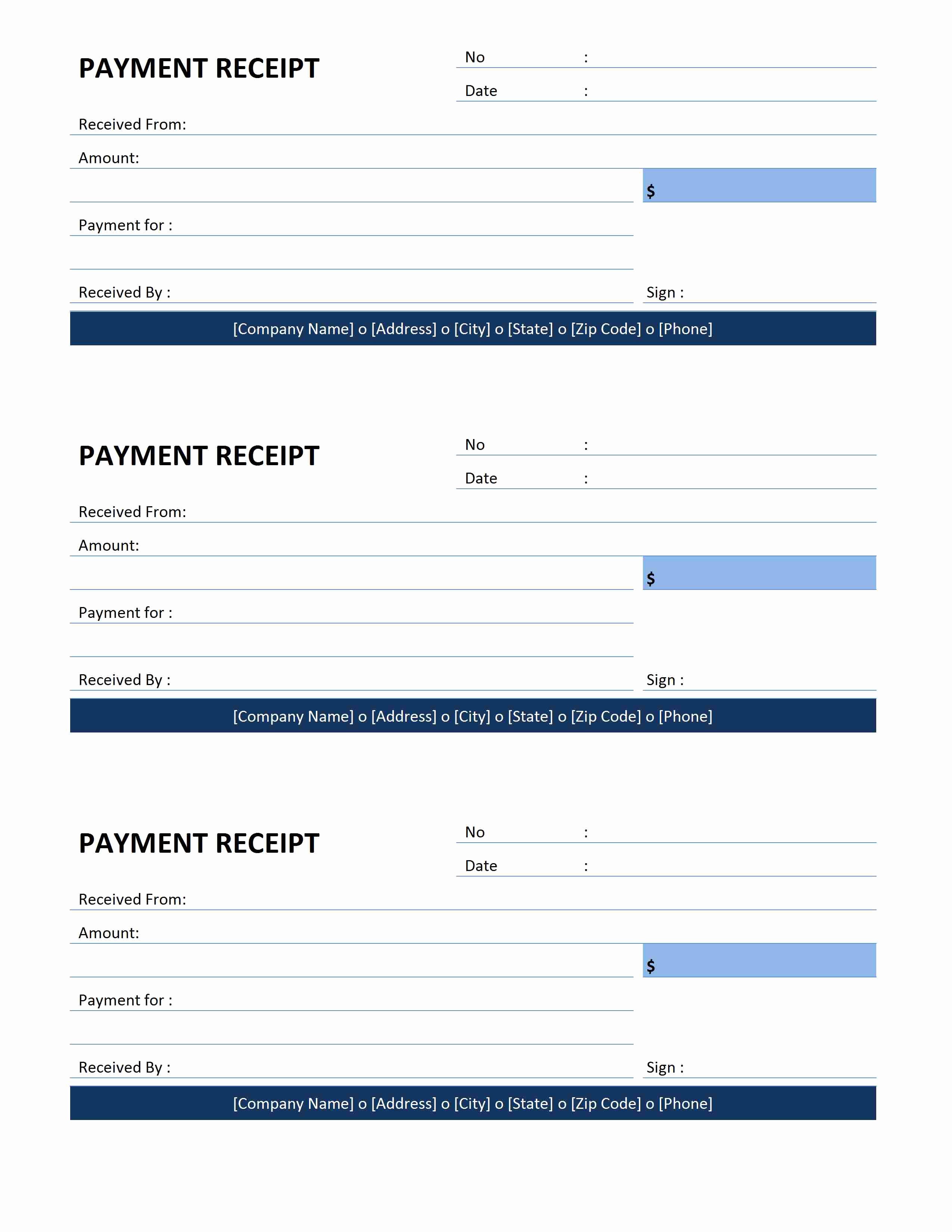 Payment Receipt format In Word New Payment Receipt