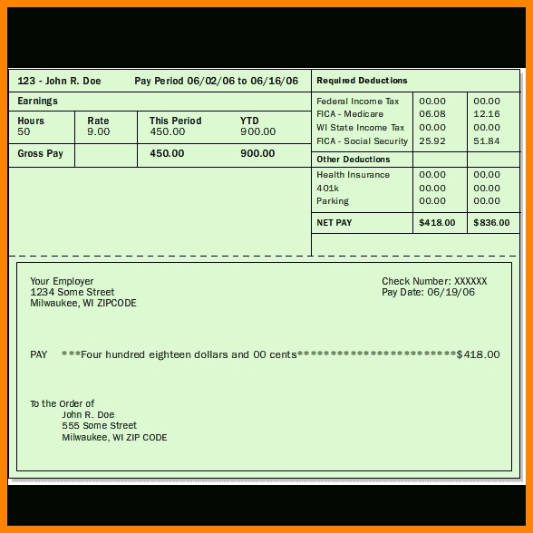 Pdf Pay Stub Template Free Unique 6 Blank Pay Stub Template Word